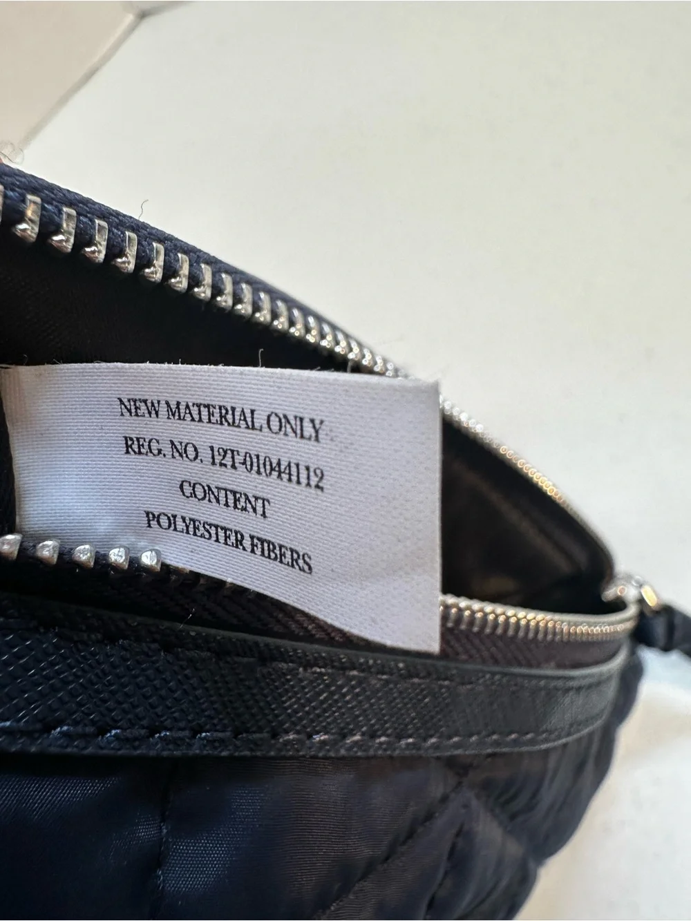 Kate Spade New York Black Quilted Nylon Cosmetic Makeup Travel Pouch Bag OS